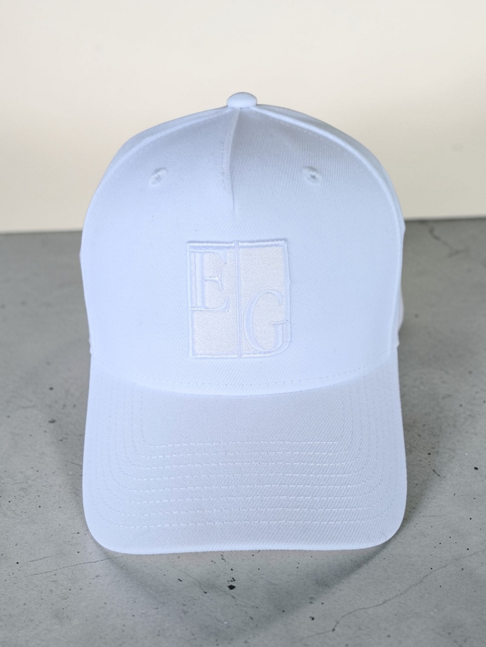 EG Monogram White Men's Baseball Cap